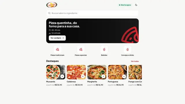 Tela do Senhora Pizza